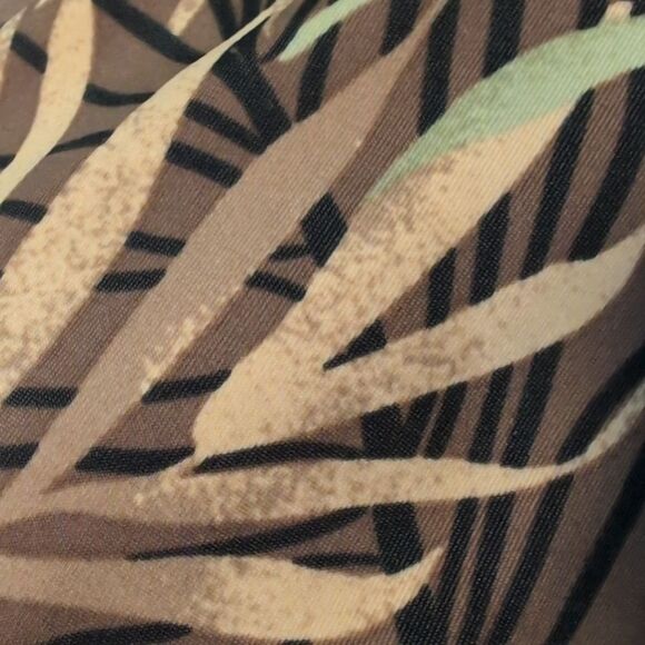 Blair Women's Vintage Brown Leaf Print Swim Shorts Elastic Waist Size 12 - Picture 4 of 4